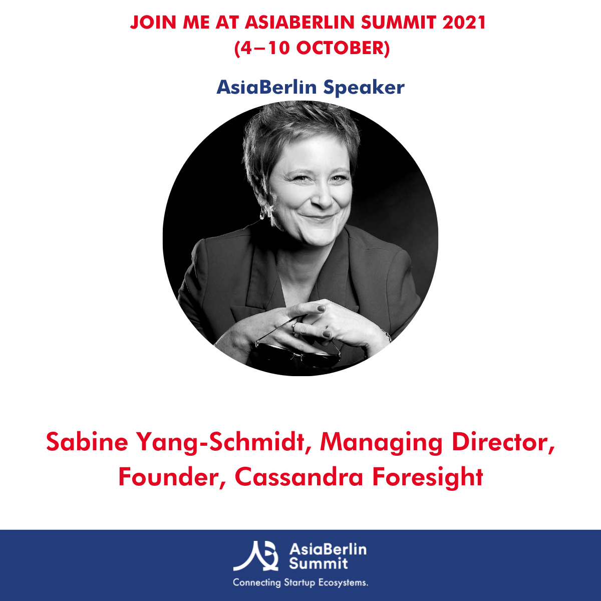 Sabine Yang-Schmidt with Cassandra Foresight at the 2021 AsiaBerlin Summit